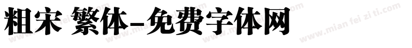 粗宋 繁体字体转换